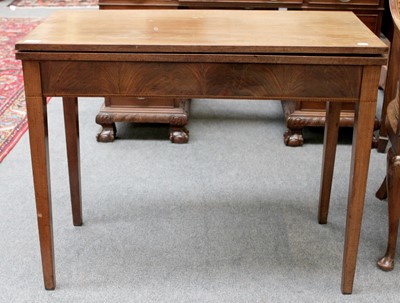 Lot 40 - A 19th Century Mahogany Fold Over Tea Table,...