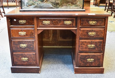 Lot 155 - A Late Victorian Two Piece Mahogany and Walnut...