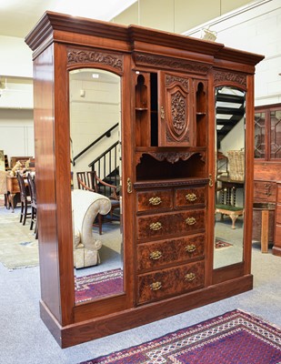 Lot 155 - A Late Victorian Two Piece Mahogany and Walnut...