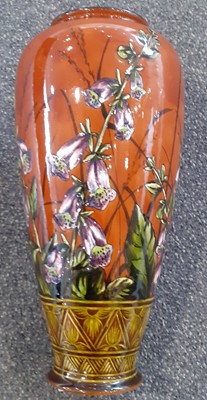 Lot 18 - A Pair of Linthorpe Pottery Vases, painted by...
