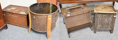 Lot 147 - A Large Copper Log Bin, with later added...