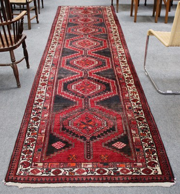 Lot 209 - North West Persian Runner, the charcoal field...