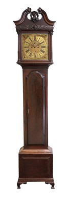 Lot 699 - A Mahogany Eight Day Longcase Clock, swan neck...