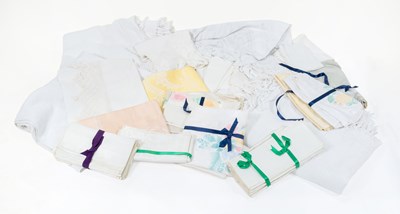Lot 2016 - Assorted White Linen and Textiles comprising...