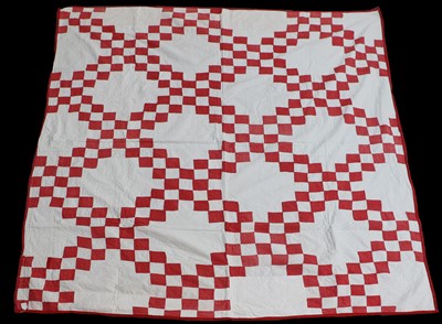 Lot 2076 - Late 19th Century Double Irish Chain Quilt in...