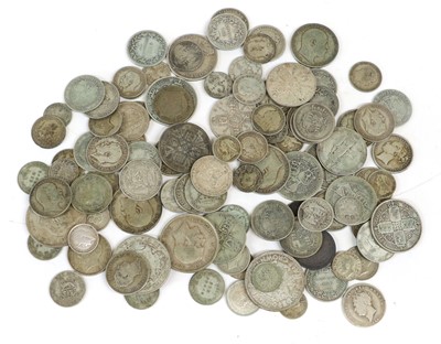Lot 99 - Mixed British Silver Coinage, containing...