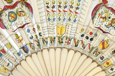 Lot 229 - An 18th Century Heraldic Fan by Sarah Ashton,...