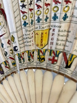 Lot 229 - An 18th Century Heraldic Fan by Sarah Ashton,...