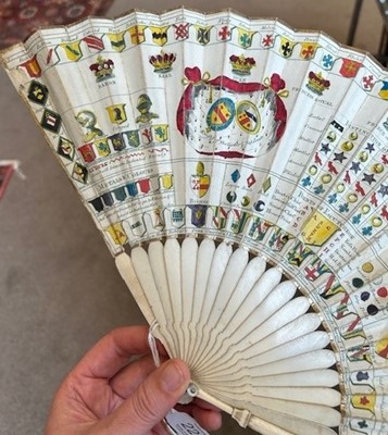 Lot 229 - An 18th Century Heraldic Fan by Sarah Ashton,...