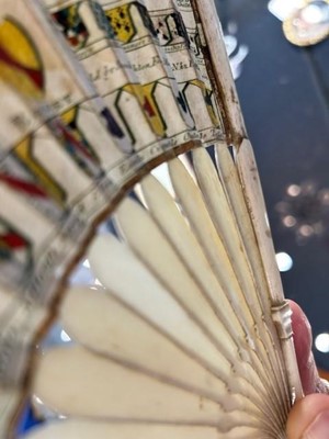 Lot 229 - An 18th Century Heraldic Fan by Sarah Ashton,...
