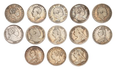 Lot 55 - 13x 19th Century Halfcrowns, to include;...