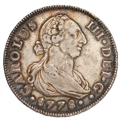 Lot 126 - Spain, 8 Reales 1778, Seville Mint, S-CF, obv....