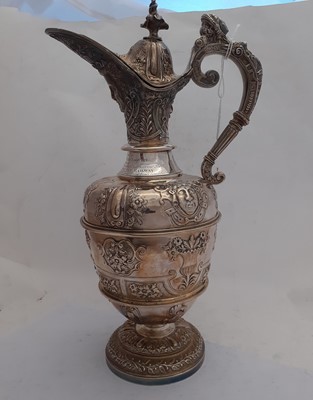 Lot 2101 - A Victorian Silver Claret-Jug