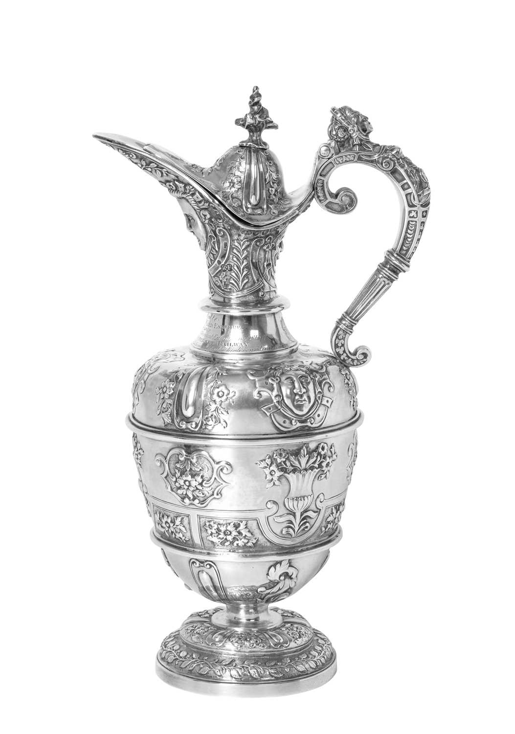 Lot 2101 - A Victorian Silver Claret-Jug