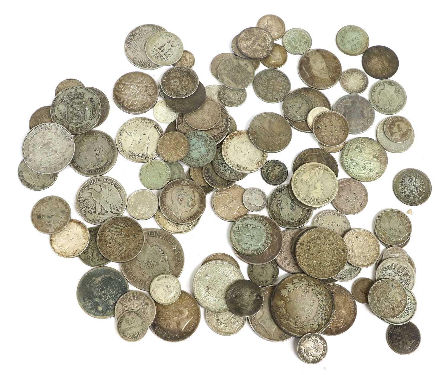 Lot 131 - World Silver Coinage, predominately 19th and