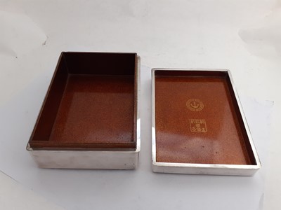 Lot 69 - A Japanese Silver and Shibuichi Box and Cover,...