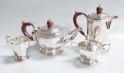 Lot 49 - A Four-Piece Elizabeth II Silver Tea-Service,...