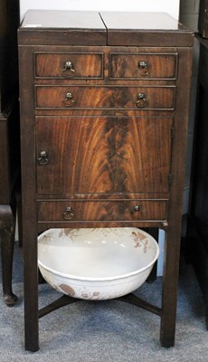 Lot 87 - George III Mahogany Washstand, 44cm square by...