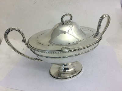 Lot 2034 - A George III Silver Sauce-Tureen and Cover