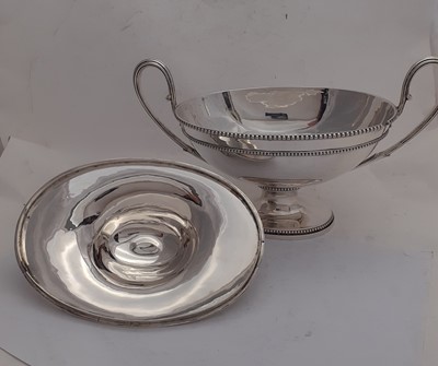 Lot 2033 - A Pair of George III Silver Sauce-Tureens and Covers