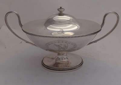 Lot 2189 - A Pair of George III Silver Sauce-Tureens and Covers