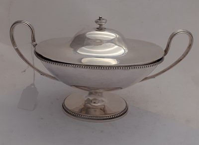 Lot 2033 - A Pair of George III Silver Sauce-Tureens and Covers