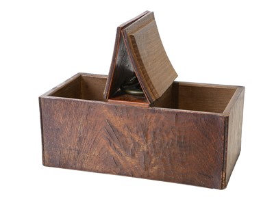 Lot 205 - A Walnut and Banded "Honesty" Tobacco Box, 1st...