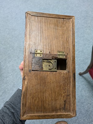 Lot 205 - A Walnut and Banded "Honesty" Tobacco Box, 1st...