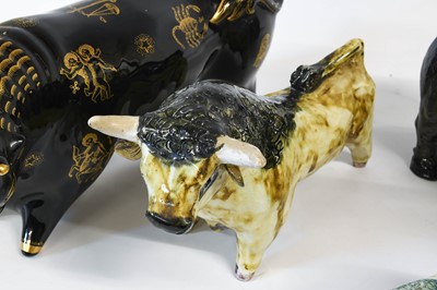 Lot 160 - A Wedgwood Black-Glazed Figure of a Bull,...