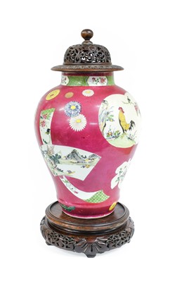 Lot 241 - A Chinese Porcelain Baluster Vase, Yongzheng,...