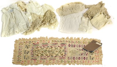 Lot 2131 - Assorted Baby Costume, Lace and Other Items,...