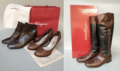 Lot 1039 - Salvatore Ferragamo Footwear comprising a pair...