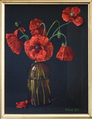 Lot 383 - Tobias Harrison (b.1950) Still life of poppies...