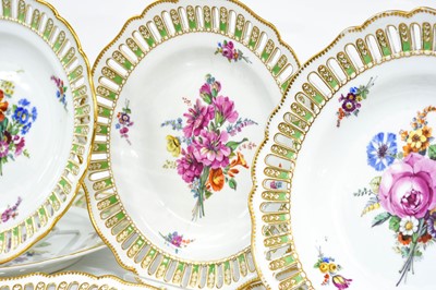 Lot 105 - A Set of Eight Marcolini Meissen Porcelain...