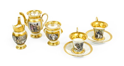 Lot 247 - A Paris Porcelain Coffee Service, circa 1820,...