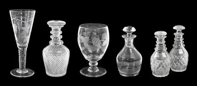 Lot 54 - A Large Glass Rummer, 19th century, the ovoid...