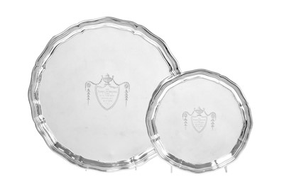 Lot 2128 - A George V Silver Salver and a George V Silver Waiter