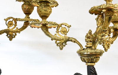 Lot 139 - A Pair of Gilt and Patinated Bronze...