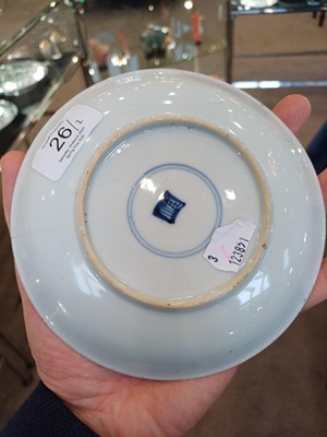Lot 26 - A Pair of Chinese Porcelain Saucers, Kangxi,...