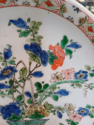 Lot 26 - A Pair of Chinese Porcelain Saucers, Kangxi,...