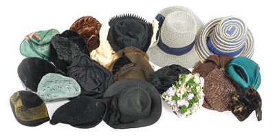 Lot 2097 - Assorted Circa 1930s and Later Hats, Textiles...