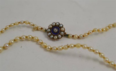 Lot 133 - A single strand of pearls in box