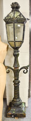 Lot 251 - A Victorian Cast Iron Lamp Post