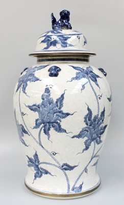 Lot 298 - A Large Chinese Porcelain Jar and Cover,...