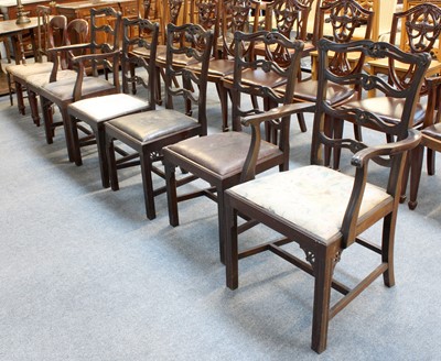 Lot 161 - A Set of Five Chippendale Style Mahogany...