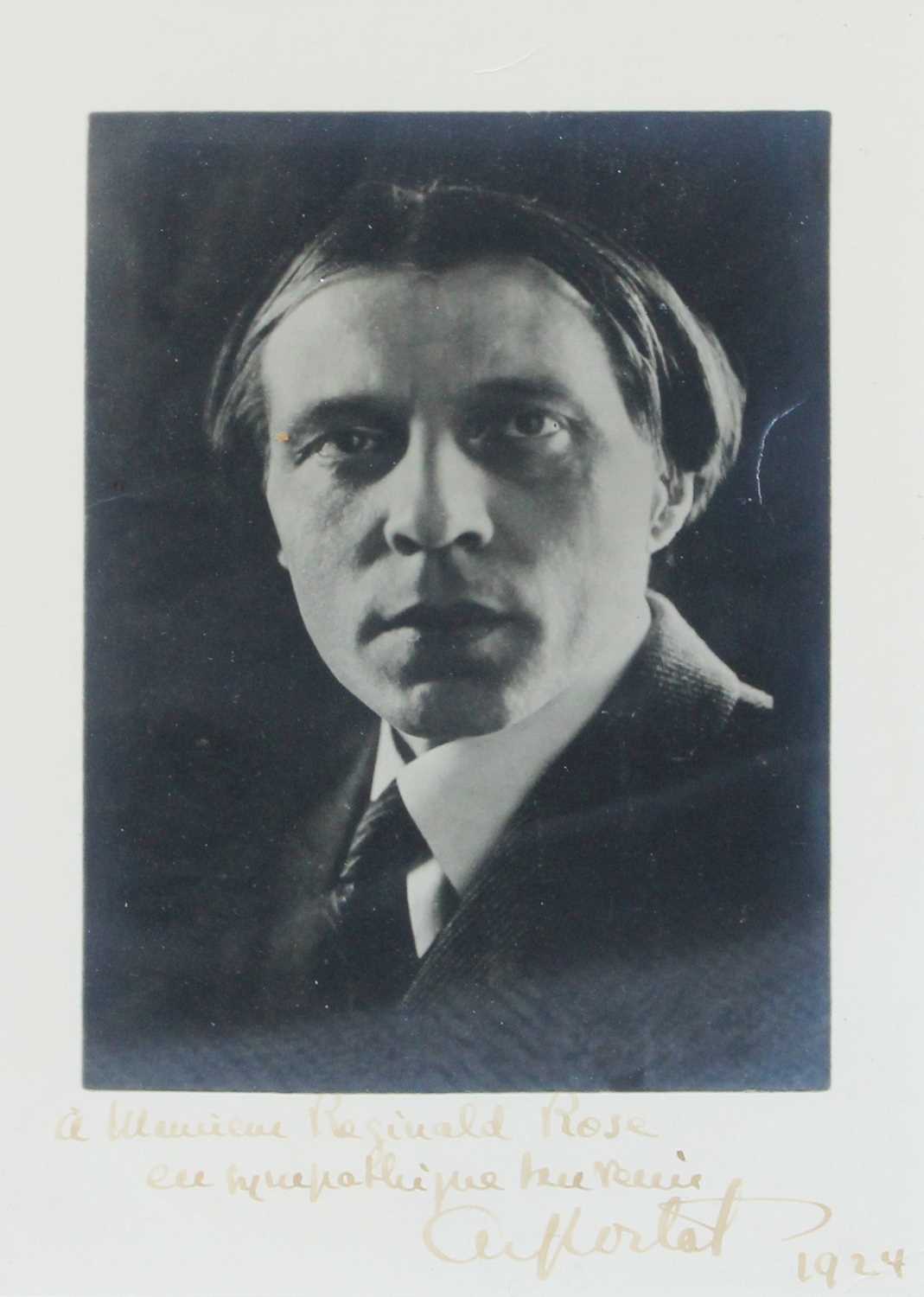 Lot 215 - Alfred Cortot, Signed Portrait Photograph,