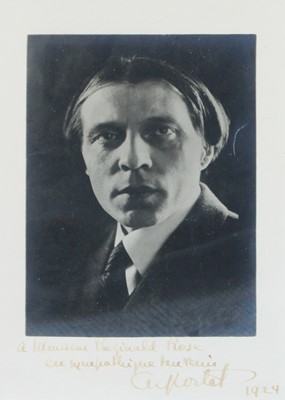 Lot 215 - Alfred Cortot, signed portrait photograph,...