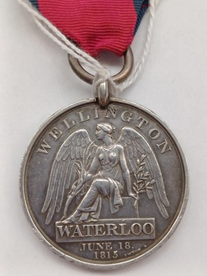 Lot 12 - A Waterloo Medal 1815, awarded to THOMAS...
