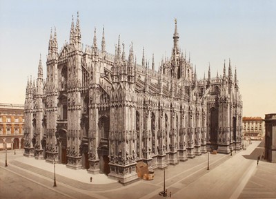 Lot 1157 - A Lithographic Print Duomo di Milano; together...