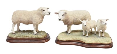 Lot 2167 - Border Fine Arts 'Texel Ewe and Lambs' (Style...